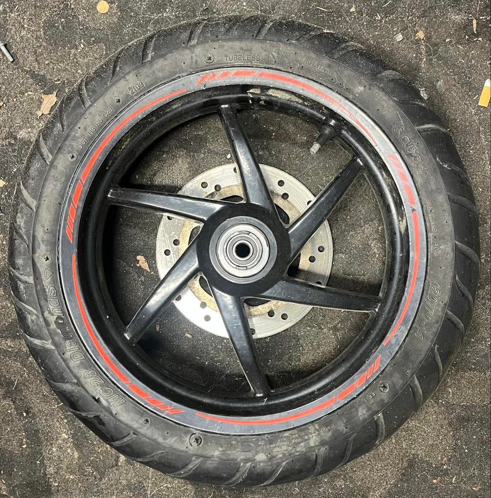 Gilera Runner RST voorwiel met goede band, Ophalen of Verzenden, Gebruikt, Overige typen, Piaggio
