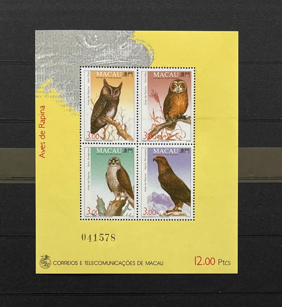 Macau China Postfris 1993 Roofvogels Uil Valk Adelaar, Ophalen of Verzenden, Postfris, Dier of Natuur