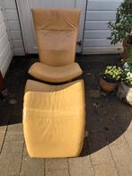 Artifort vintage stoel fateuil geel leder 150,00, Huis en Inrichting, Fauteuils, Ophalen, Gebruikt, Vintage, 50 tot 75 cm