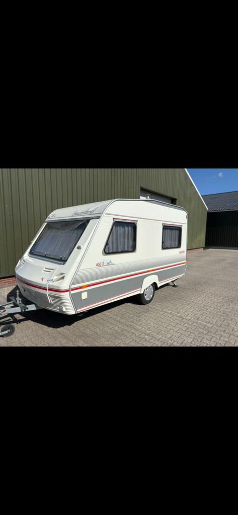 Caravan Beyerland 400-D Sprinter (1998), Caravans en Kamperen, Vast bed, Treinzit, Tot en met 3, Particulier