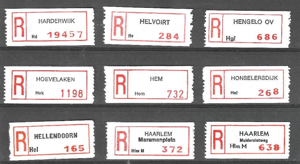 Nederland Aantekenstrookjes - 04, Postzegels en Munten, Postzegels | Nederland, Ophalen of Verzenden, Na 1940