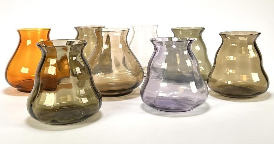 1090. Glazen vaasjes, ca. 1970, Ophalen of Verzenden