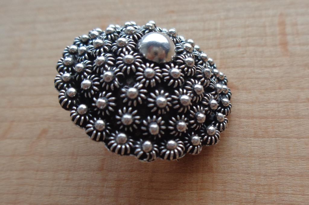 zilveren broche Mexico [889], Verzenden, Minder dan 4 cm, Zo goed als nieuw, Zilver