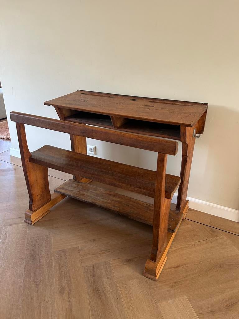 Prachtig antiek schoolbankje - Zeer goede staat, Antiek en Kunst, Ophalen