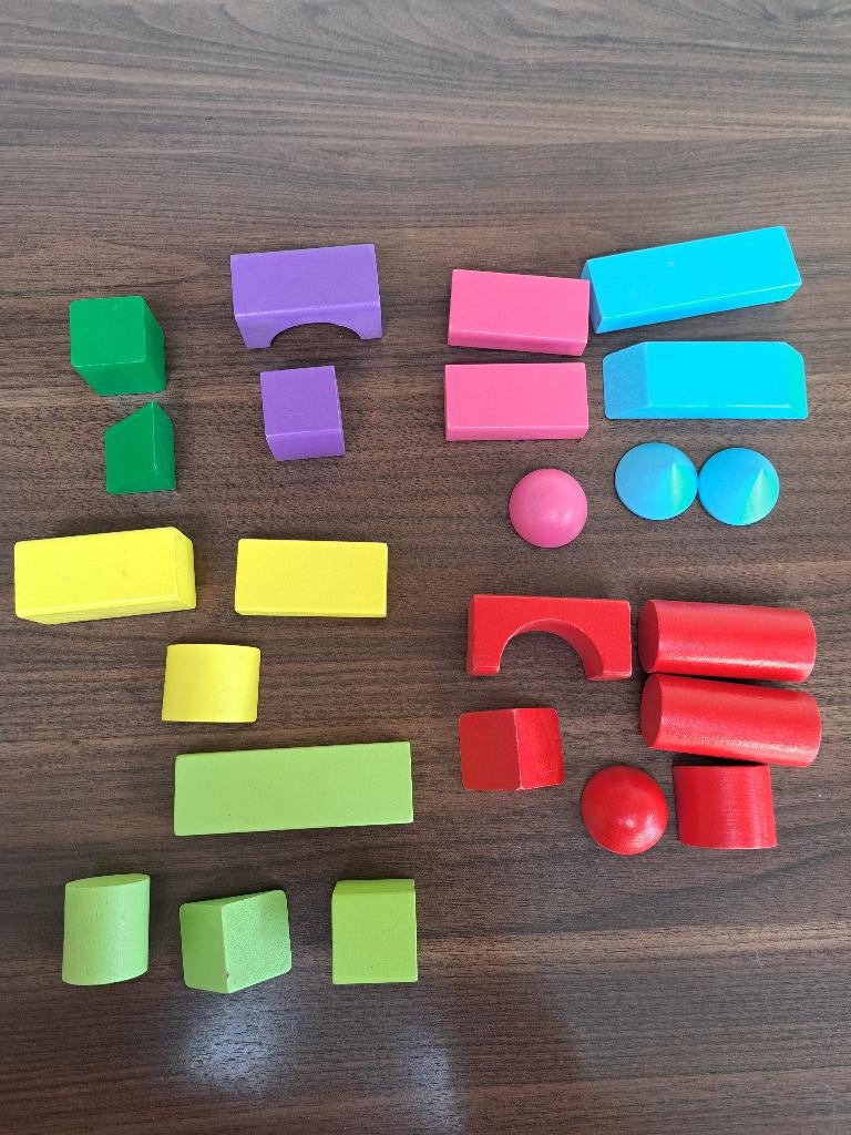 serie gekleurde houten blokken, Ophalen of Verzenden, Zo goed als nieuw, Overige typen
