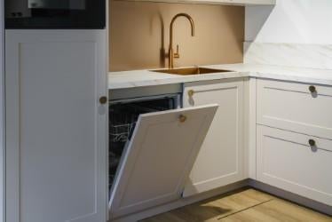 Scandinavische keuken nordic zand, Hoekkeuken, Nieuw, Ophalen of Verzenden, Kunststof