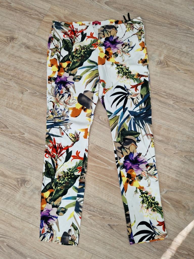 LIV broek met Tropische Print - Maat 44, Kleding | Dames, Overige kleuren, Maat 42/44 (L), Ophalen of Verzenden, Zo goed als nieuw