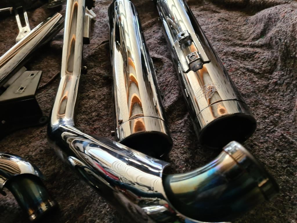 Switchback Monster Duals Chrome uitlaat van Vance & Hines, Motoren, Onderdelen | Harley-Davidson, Ophalen, Gebruikt