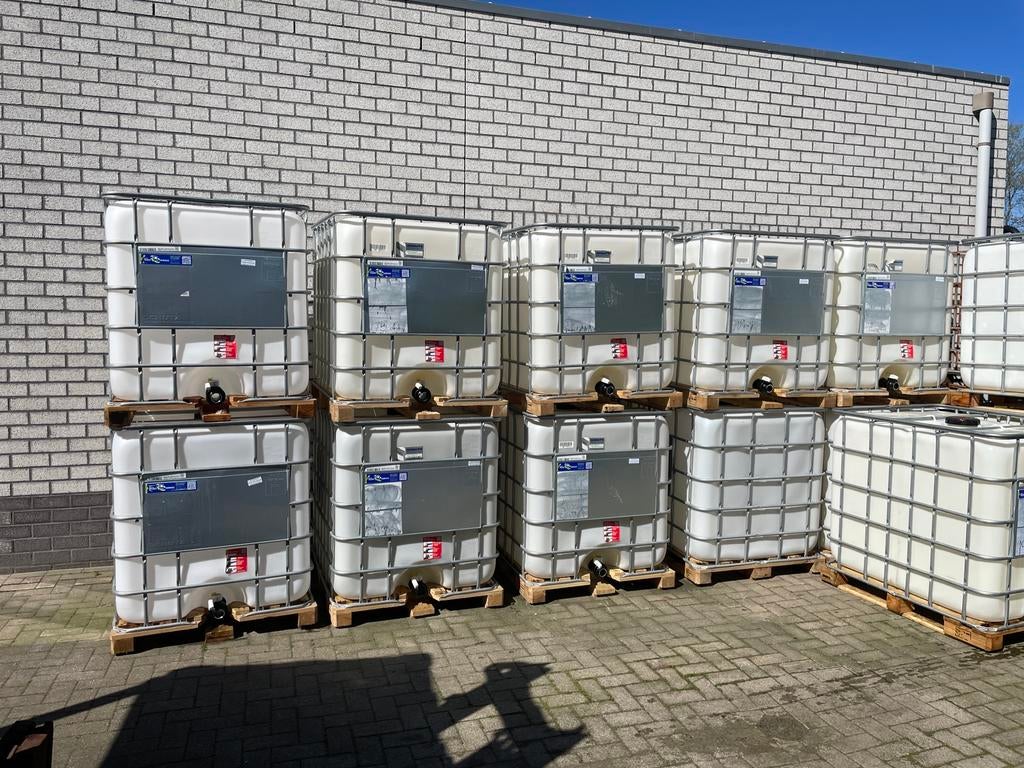 Ibc 1000 Liter vaten regenton hout opslag, Tuin en Terras, Regentonnen, 150 liter of meer, Ophalen, Zo goed als nieuw, Met kraantje