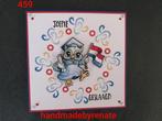 Nr. 459 Handgemaakte geborduurde wenskaart geslaagd!, Ophalen of Verzenden, Nieuw, Overige thema's