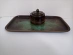 Art Deco Just Andersen brons inktstel glas pot inkwell, Ophalen of Verzenden