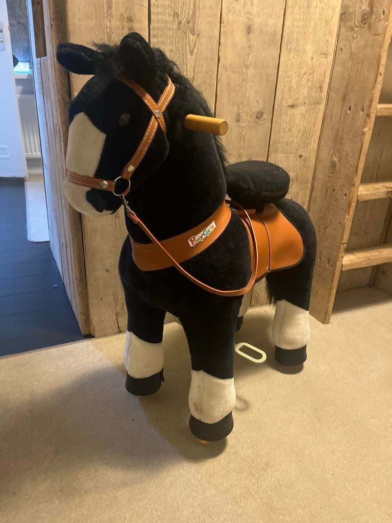 PonyCycle Zwart Rijpaard - Zo goed als nieuw, Ophalen of Verzenden, Zo goed als nieuw, Jongen of Meisje