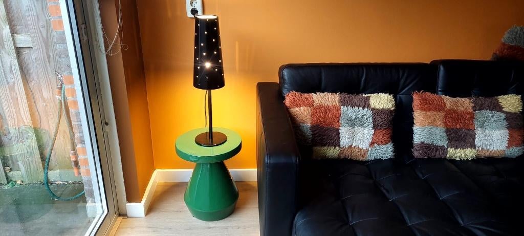 Vintage rvs ikea tallvik lamp Anne Nilsson Space Age zwart, Huis en Inrichting, Lampen | Tafellampen, Eu, Gebruikt, Eu, Retro vintage