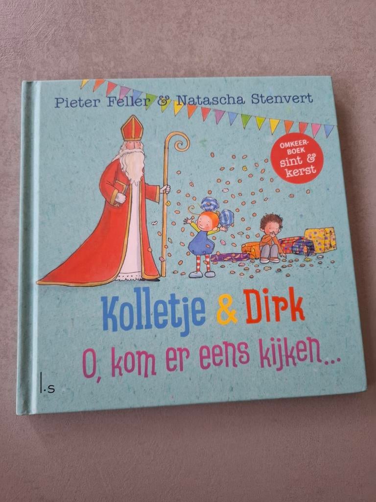 Ommekeerboek Sinterklaas en Kerst Kolletje en Dirk, Ophalen of Verzenden