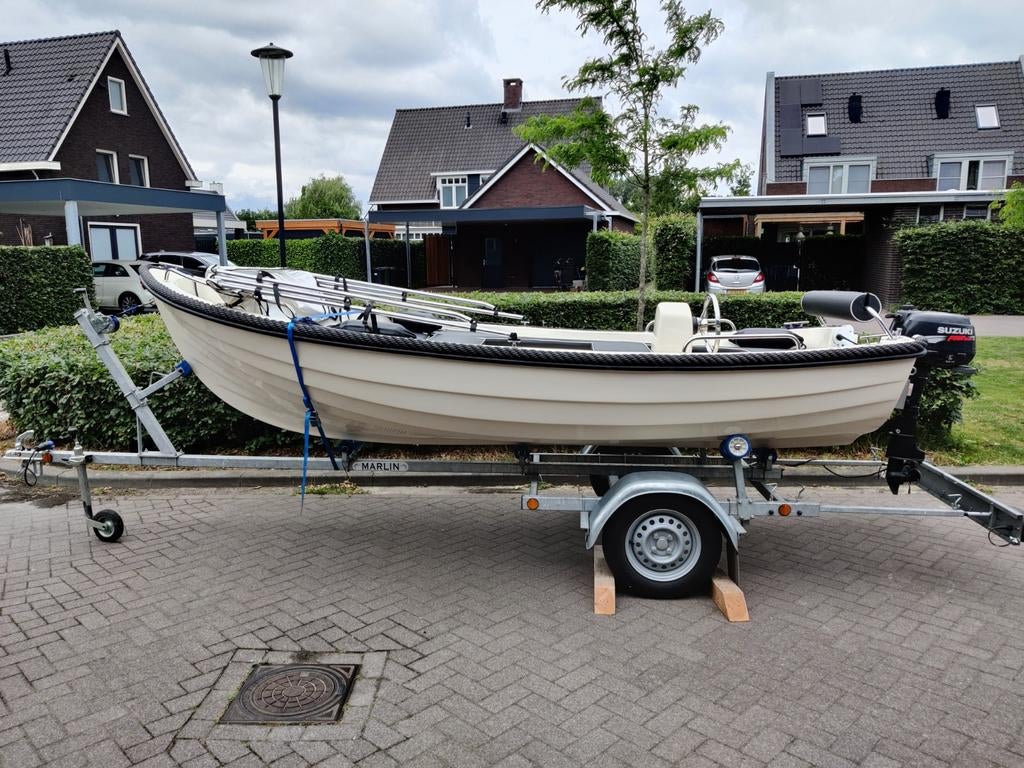 Sloep Amigo 430 met buitenboordmotor, Watersport en Boten, Sloepen, Ophalen, Gebruikt, Tot 10 pk, 3 tot 6 meter
