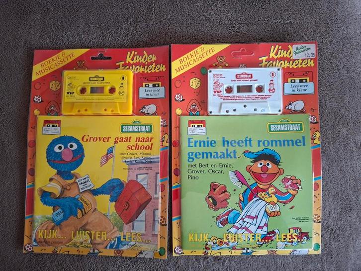 Sesamstraat luister- en leesboekjes met cassette bandje, Verzamelen, Overige Verzamelen, Nieuw, Ophalen of Verzenden