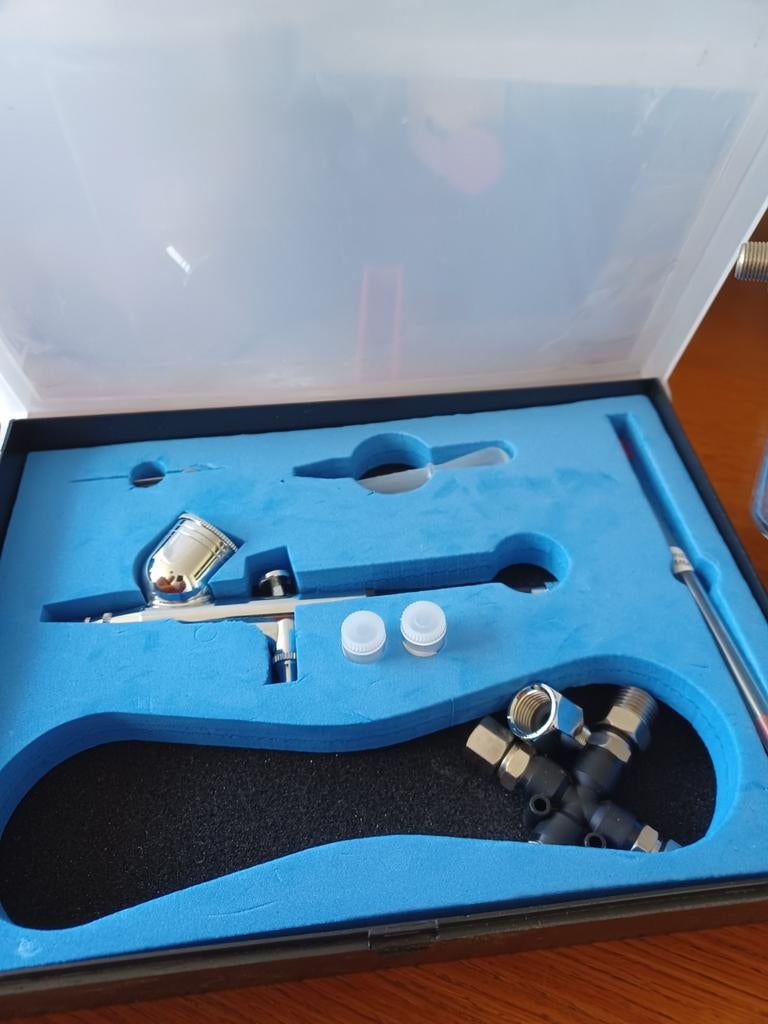 Airbrush set met compressor en toebehoren, Ophalen of Verzenden