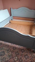 Tweepersoonsbed hout, Huis en Inrichting, Slaapkamer | Bedden, Gebruikt, Tweepersoons, Grijs, Hout