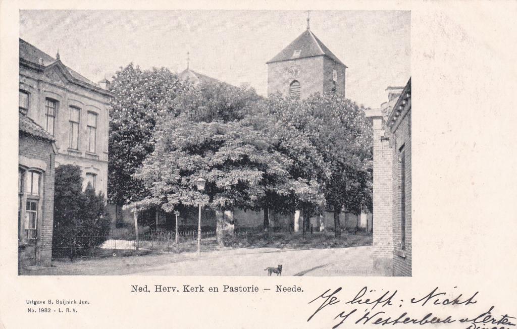 GA1371 N H Kerk en Pastorie Neede Eibergen Borculo Ruurlo, Verzenden, 1920 tot 1940, Gelopen, Gelderland