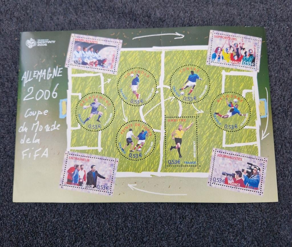 FRANKRIJK,  2006 FIFA wereldbeker voetbal postzegelvel, Ophalen of Verzenden, Postfris