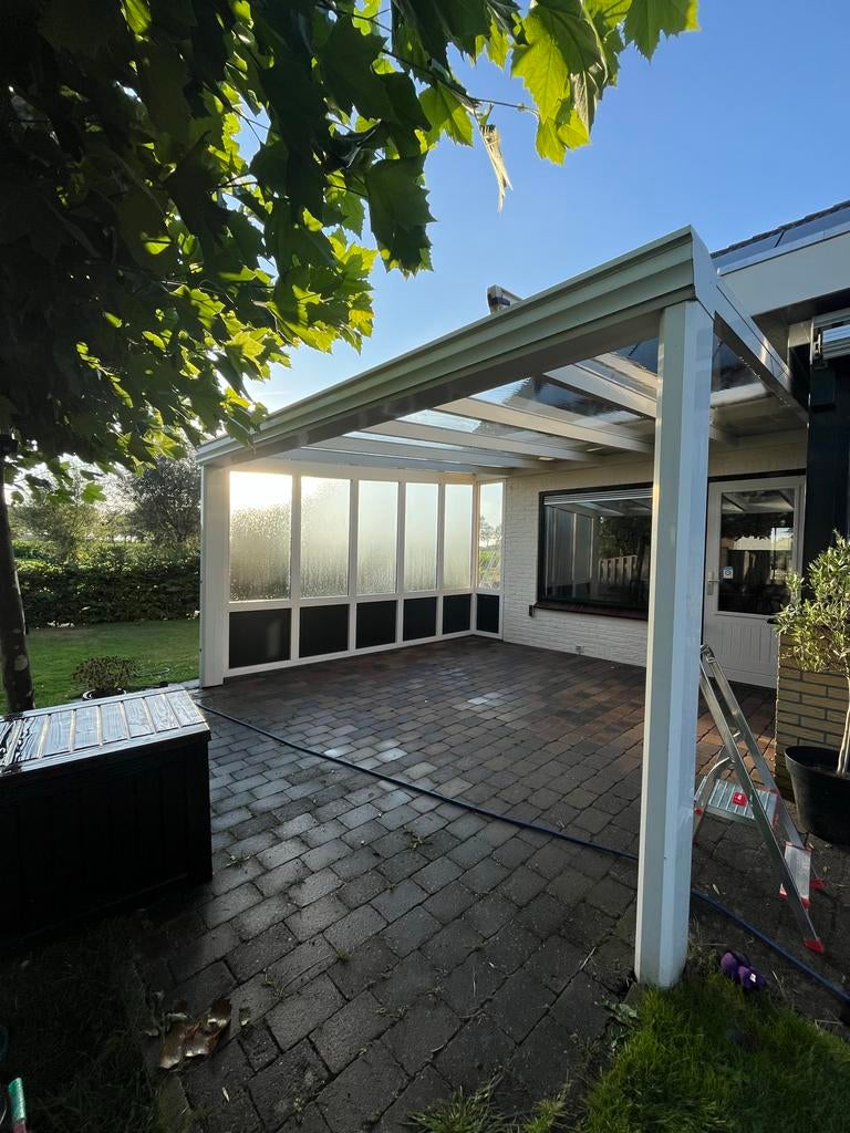 Aluminium overkapping met elektrische zonwering, Ophalen, Gebruikt, Veranda