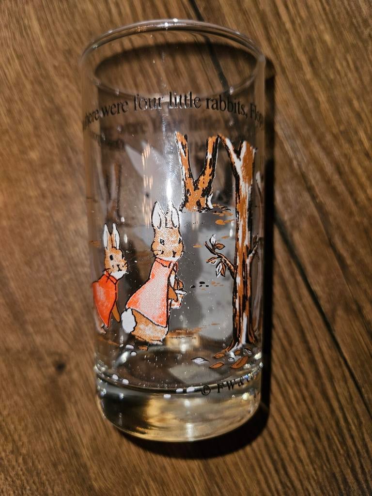 Peter Rabbit Glas - Beatrix Potter, Glas of Glazen, Gebruikt, Ophalen of Verzenden, Glas