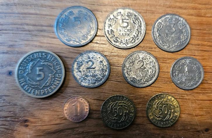 10x oude Duitse Reichsmarken/pfennig (1923-1925), Postzegels en Munten, Postzegels | Europa | Duitsland, Ophalen of Verzenden