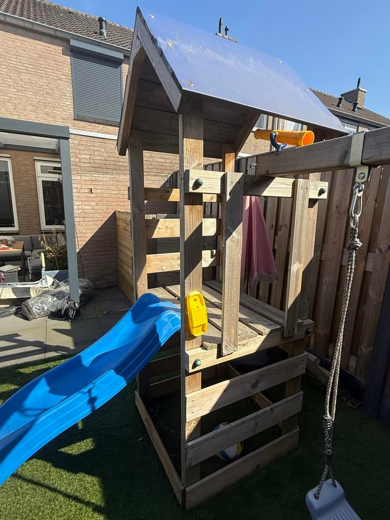 Wickey FreeFlyer Speeltoestel met glijbaan en schommel, Ophalen of Verzenden, Gebruikt, Glijbaan