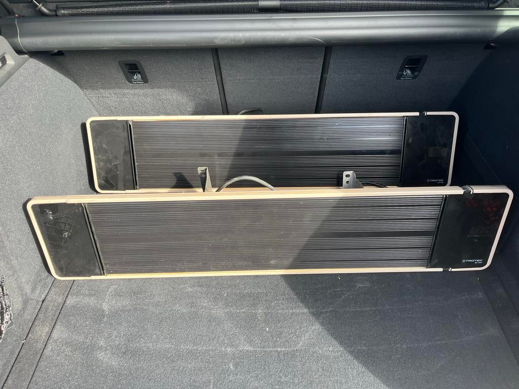 2x Trotec Terrasverwarmer IRD 1200 - Infrarood Heater, Elektrisch, Gebruikt, Ophalen of Verzenden, Waterbestendig