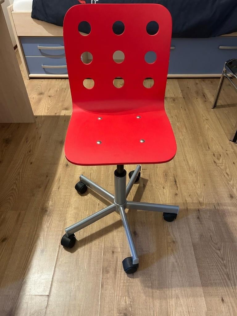 Bureaustoel, Ophalen, Zo goed als nieuw, Rood, Bureaustoel