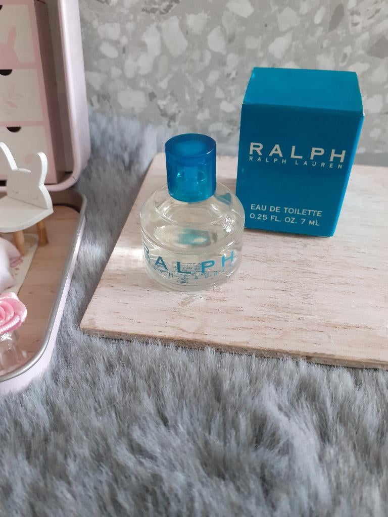 parfumminiatuur met doosje ralph by ralph lauren, Ophalen, Zo goed als nieuw, Miniatuur, Gevuld
