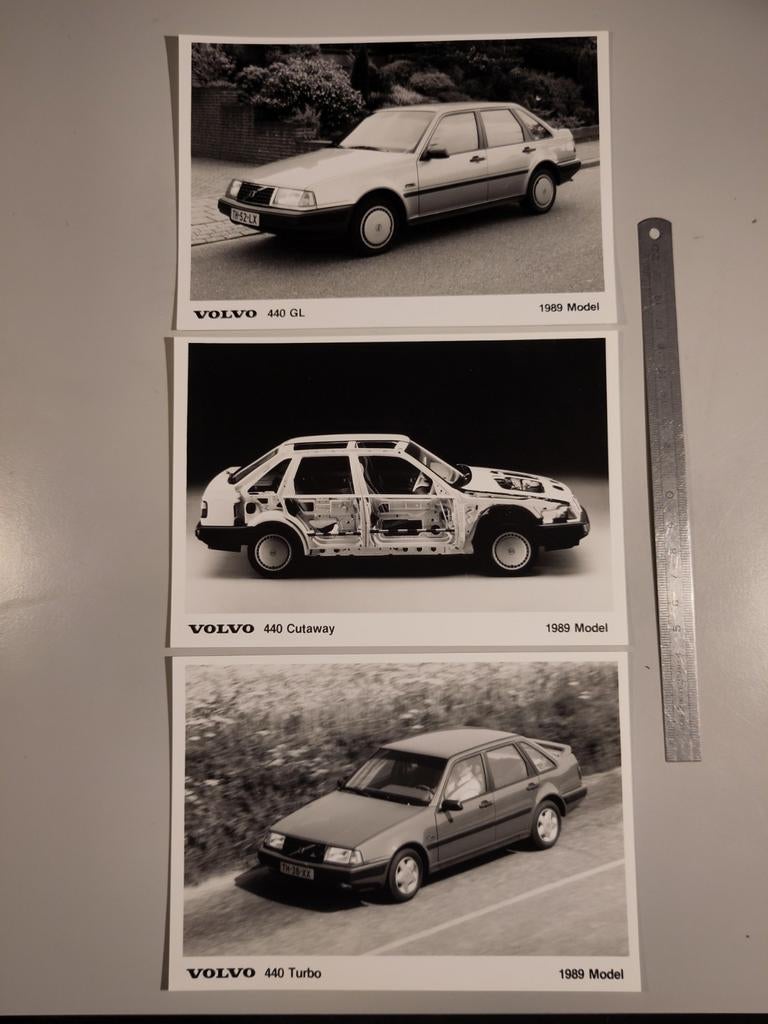 Volvo 440 GL Turbo 1989 persfoto 3 stuks (035), Ophalen of Verzenden, Zo goed als nieuw, Overige onderwerpen