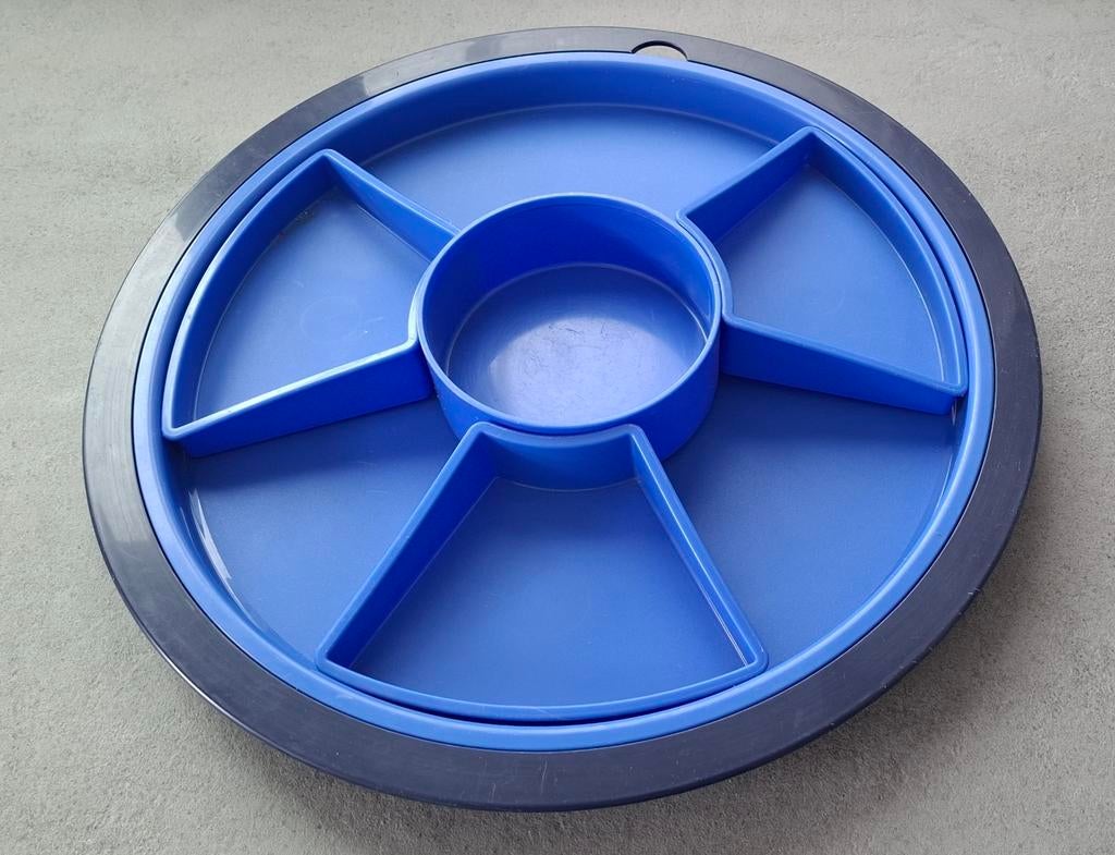 Tupperware Vlaai en hapjes serveerschaal., Ophalen of Verzenden, Blauw, Schaal