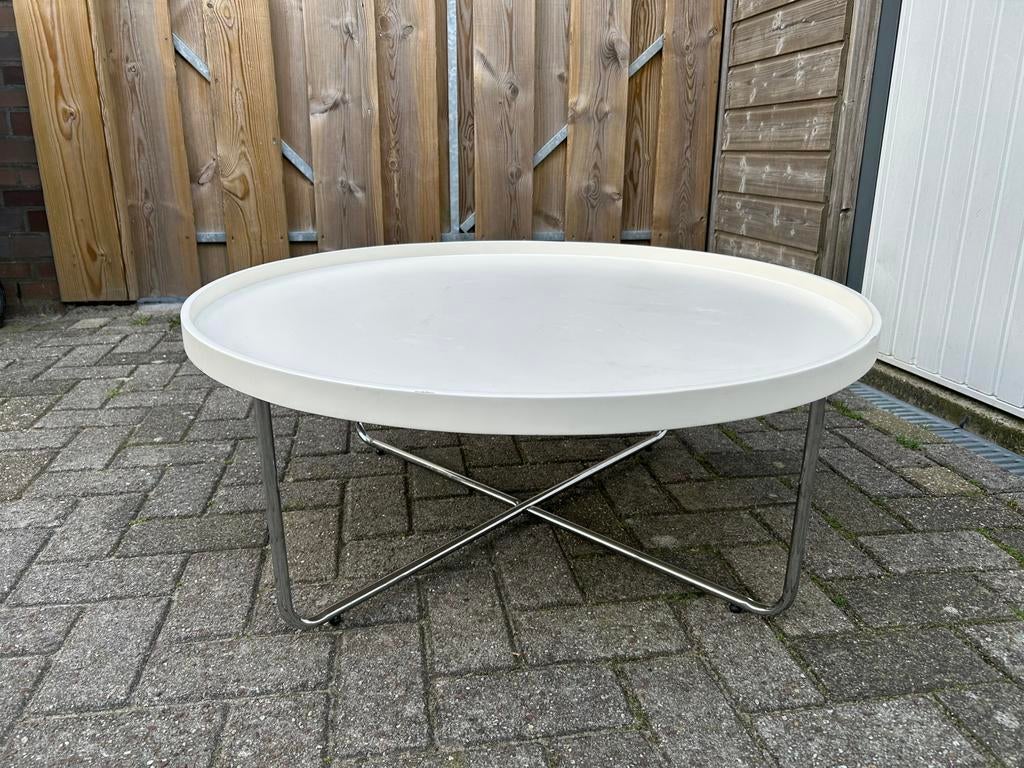Tafel design salontafel wit, Huis en Inrichting, Tafels | Salontafels, Ophalen, Kunststof, Gebruikt, 50 tot 100 cm