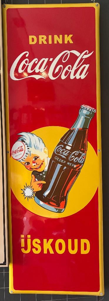 emaille reclamebord cola, Verzamelen, Ophalen of Verzenden, Nieuw, Reclamebord