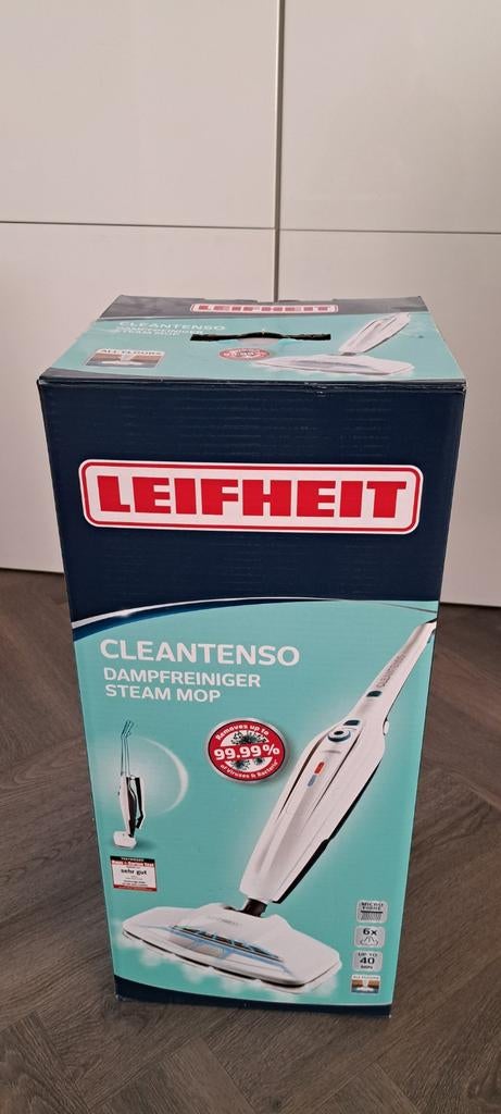 Leifheit CleanTenso Stoomreiniger - z.g.a.n. in doos, Witgoed en Apparatuur, Stoomapparaten, Ophalen of Verzenden, Zo goed als nieuw