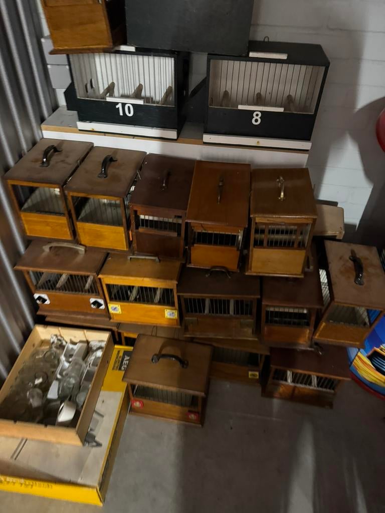 Vinkenkooien, Dieren en Toebehoren, Vogels | Hokken en Kooien, Ophalen of Verzenden, Gebruikt, Hout, Vogelkooi