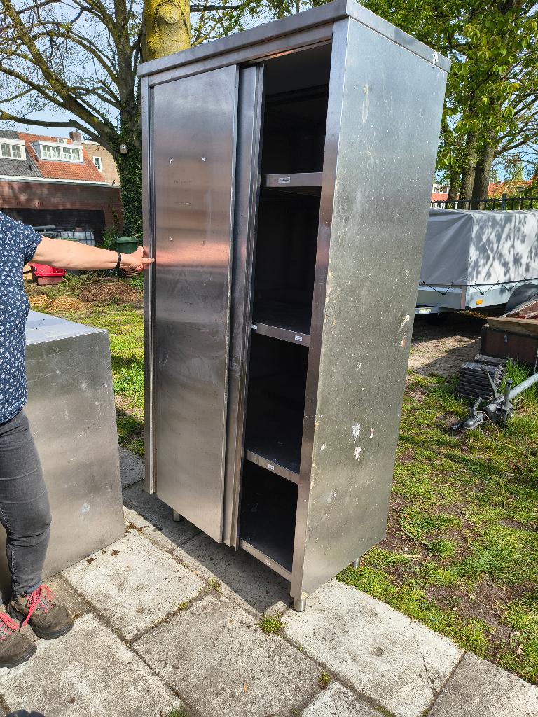 RVS kasten, Ophalen, 50 tot 100 cm, Minder dan 100 cm, Metaal