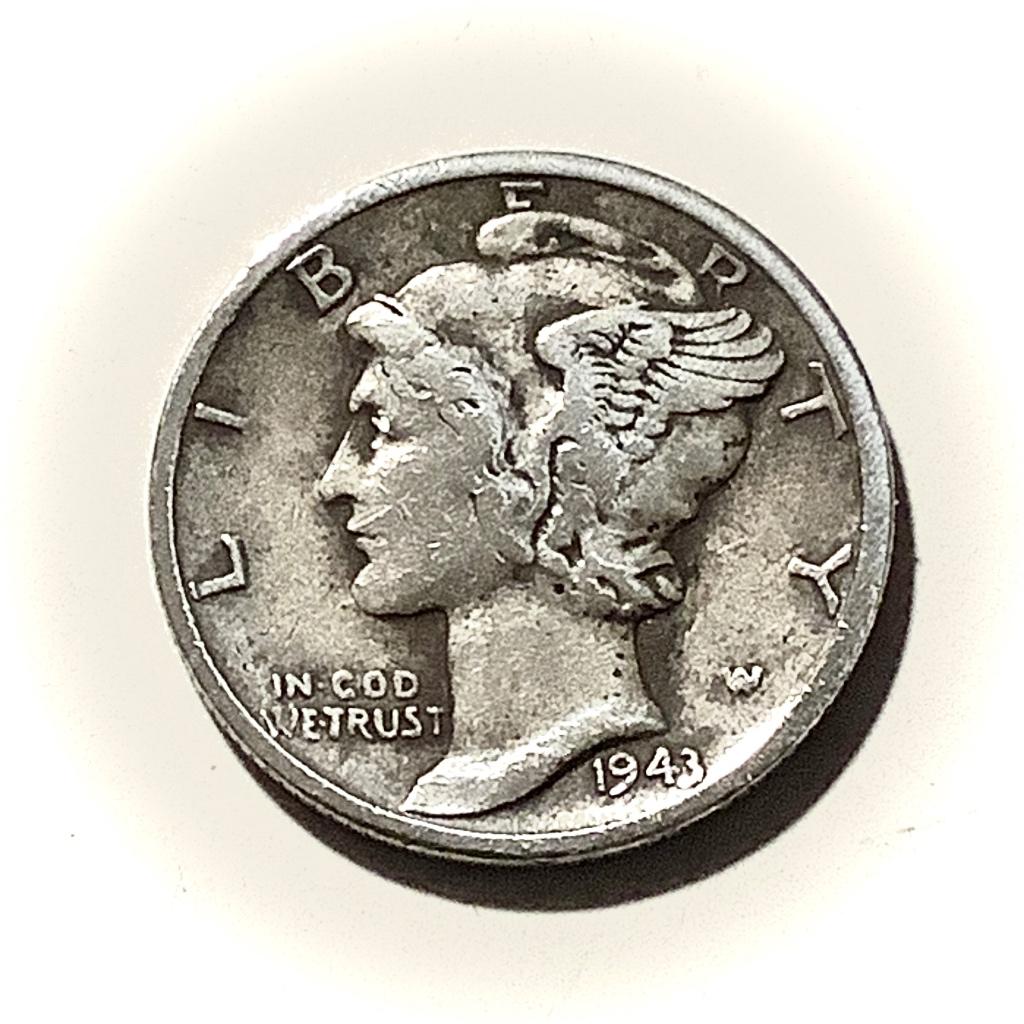 Liberty One dime 1943 Tweede Wereldoorlog, Postzegels en Munten, Munten | Amerika, Ophalen of Verzenden, Noord-Amerika, Losse munt