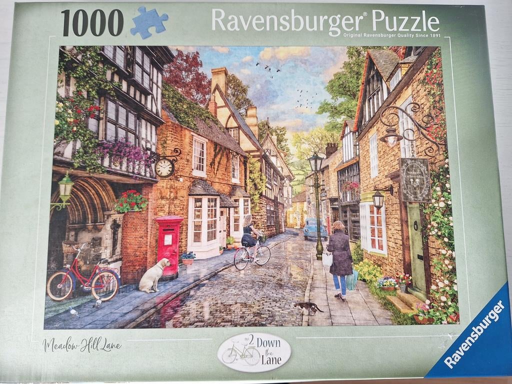 Ravensburger puzzel 1000 stukjes Meadow Hill Lane, Ophalen of Verzenden, 500 t/m 1500 stukjes, Zo goed als nieuw, Legpuzzel