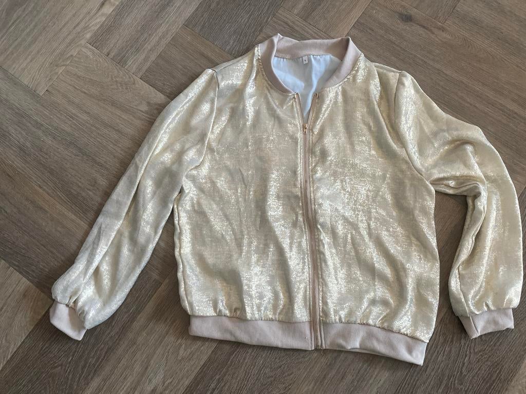 Gouden bomberjack Margaret van Utrechtse mode - Maat S, Kleding | Dames, Jassen | Zomer, Ophalen of Verzenden, Nieuw, Maat 36 (S)
