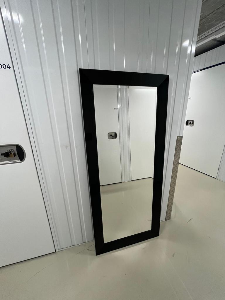 Spiegel met zwarte lijst 178x78, Huis en Inrichting, Woonaccessoires | Spiegels, Ophalen, Gebruikt, 75 tot 100 cm, 150 tot 200 cm