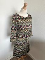 King Louie maat L retro groen zigzag zoe jurk 2737, Maat 42/44 (L), Ophalen of Verzenden, Zo goed als nieuw, Knielengte
