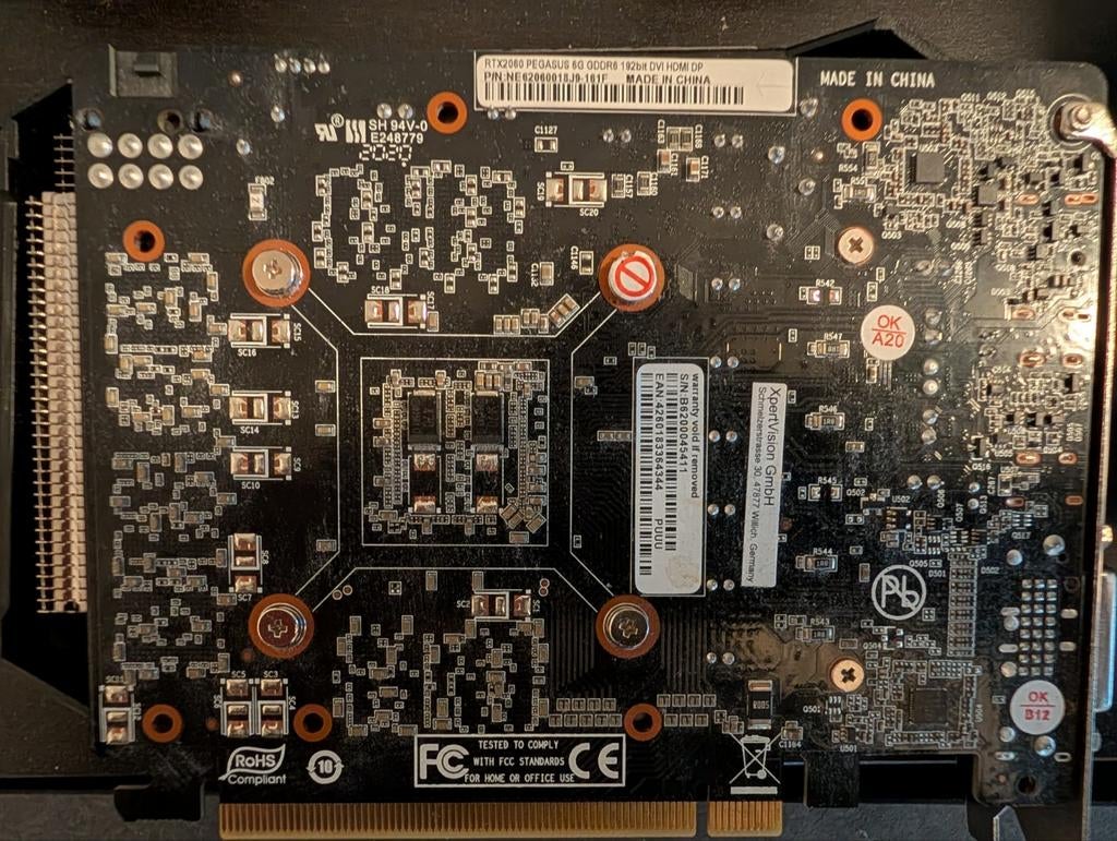 GPU Nvidia RTX 2060 Pegasus 6G GDDR6 with cooler gainwaard, Computers en Software, Videokaarten, Ophalen of Verzenden, Gebruikt
