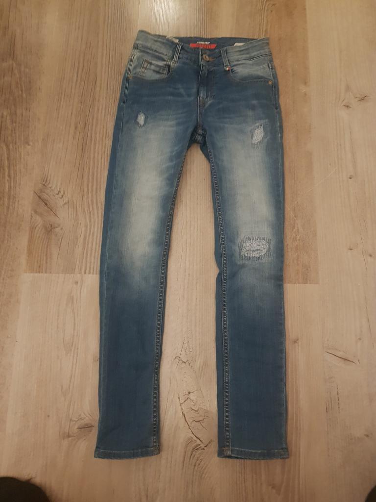 2x vingino skinny spijkerbroek maat 140, Kinderen en Baby's, Kinderkleding | Maat 140, Broek, Gebruikt, Ophalen of Verzenden, Vingino