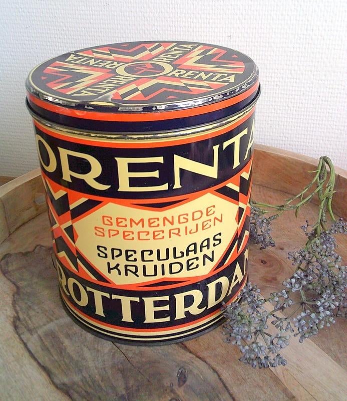 ORENTA gemengde specerijen speculaaskruiden Rotterdam BLIK, Verzamelen, Blikken, Ophalen of Verzenden, Gebruikt, Overige