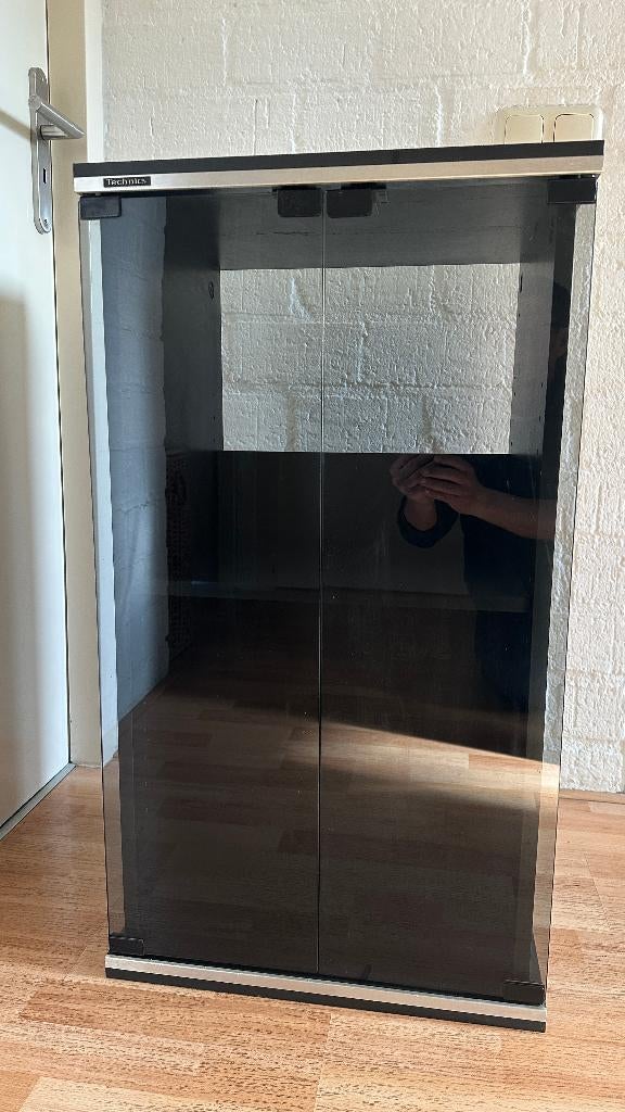 Technics Vintage Audio Hifi Meubel, glazen deurtjes IZGST, Ophalen, Minder dan 50 cm, Glas, Minder dan 100 cm