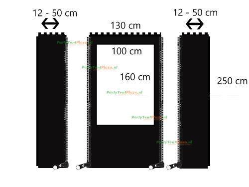 Flexibel Verandazeil – Perfect op Maat, Geen Zeilmaker Nodig, 150 tot 300 cm, Ophalen of Verzenden, Nieuw, Knikarmscherm