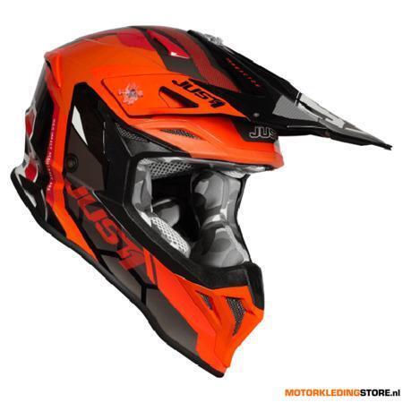 Just1 J39 Reactor Crosshelm, Oranje-Zwart, Ophalen of Verzenden, Nieuw met kaartje