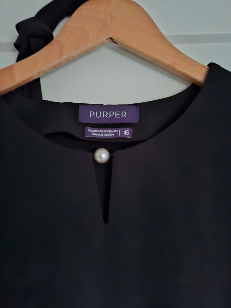 Zwarte jurk, Kleding | Dames, Purper, Zwart, Maat 46/48 (XL) of groter, Ophalen of Verzenden